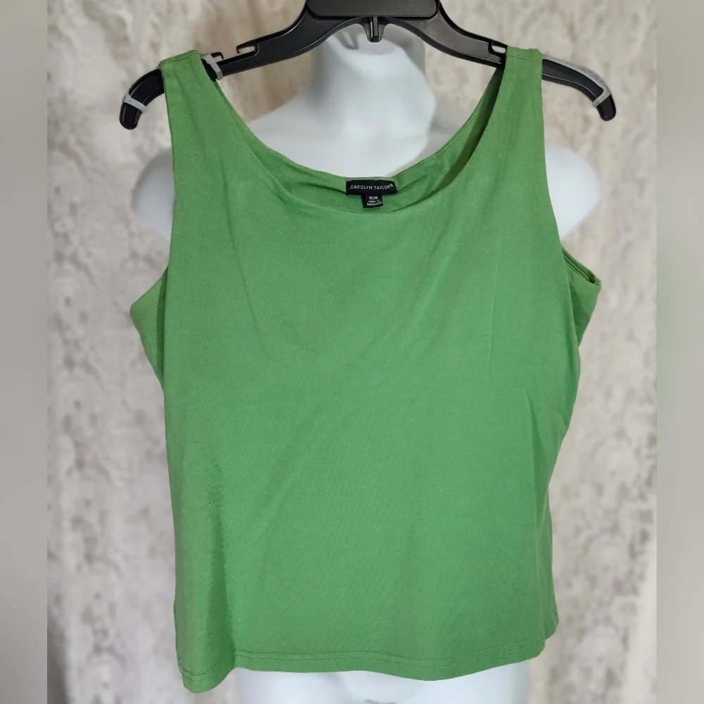 Carolyn Taylor Green Tank Top And Coordinated George Pant Set NWOT